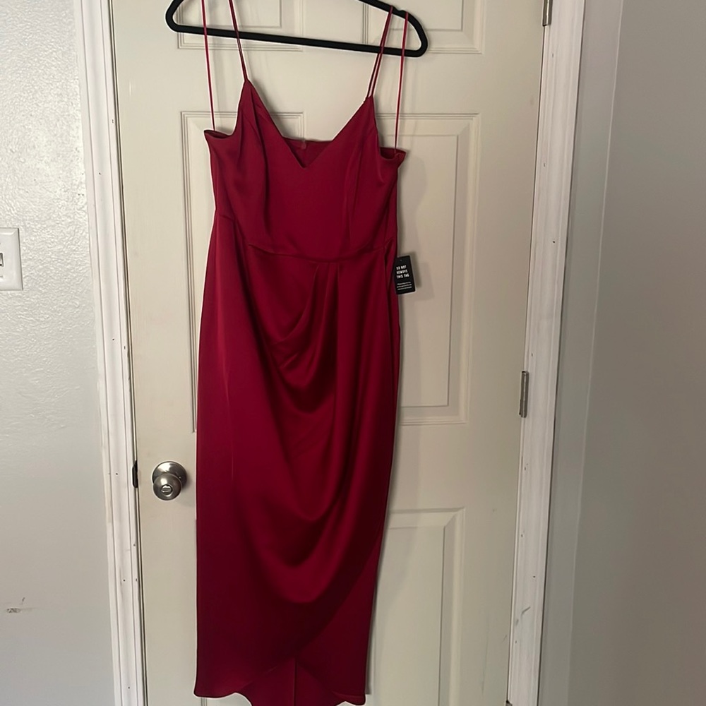 Express Red Spaghetti-Strap Maxi Dress